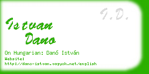 istvan dano business card