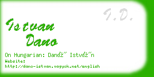 istvan dano business card